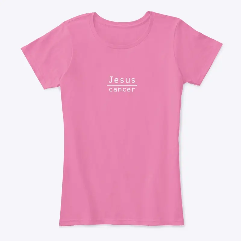 Jesus Over Cancer - Pink W Tee